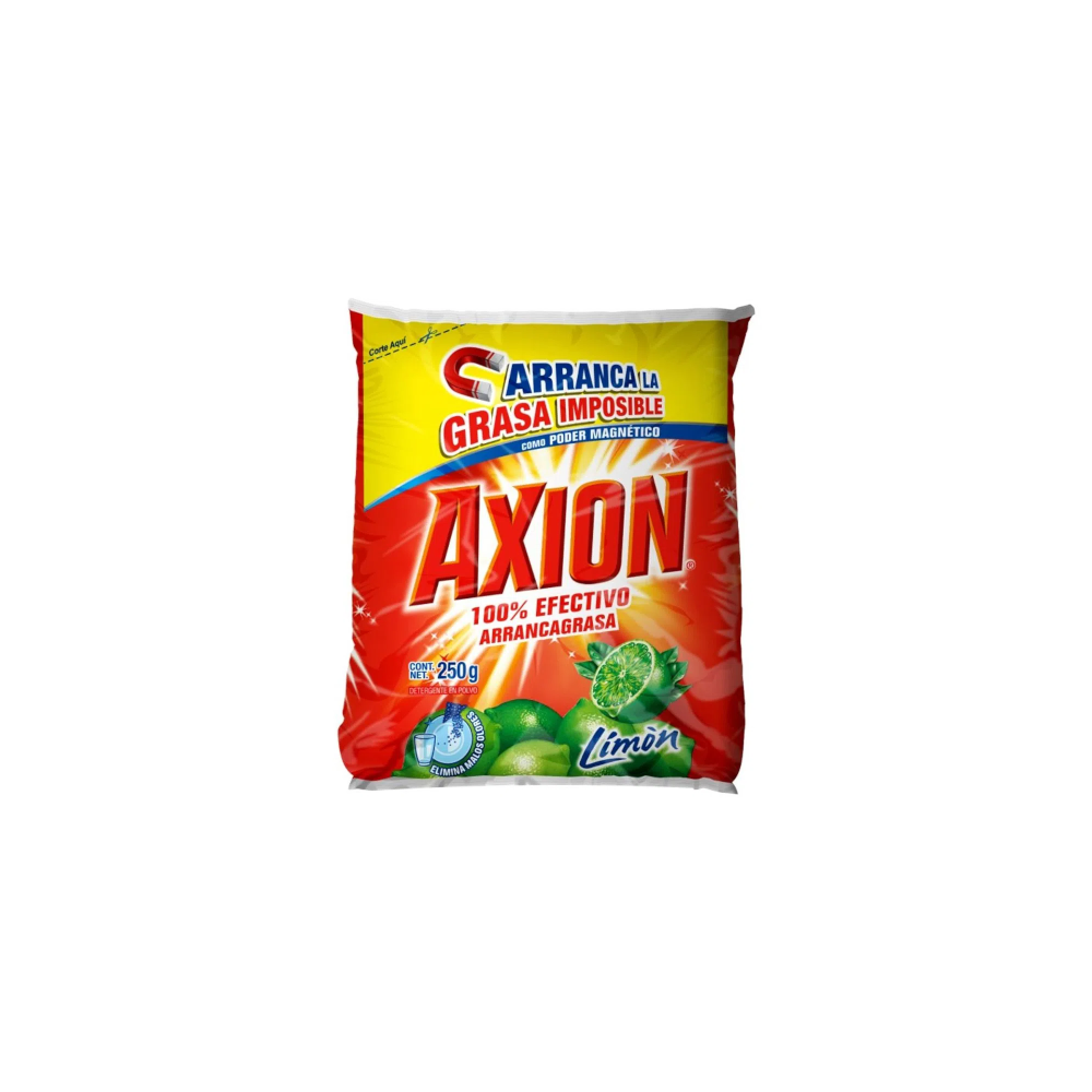 Detergente Lavatrastes en Polvo Axion Limón de 250 g