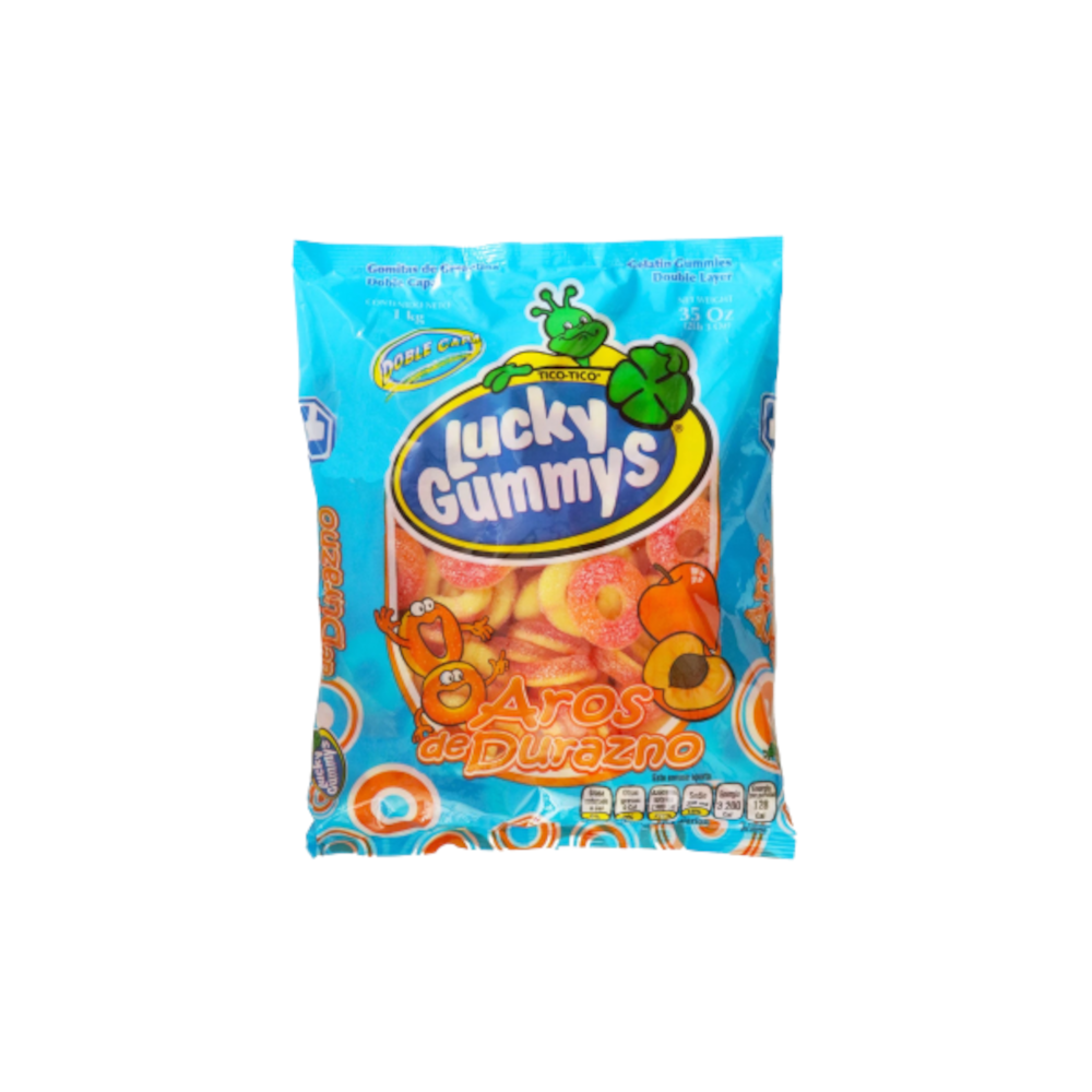 D GOMA LUCKY GUMMYS AROS DURAZNO 1.0