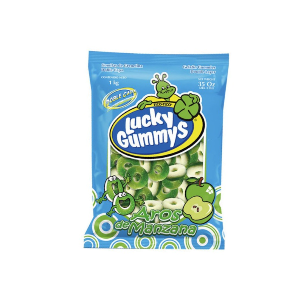 D GOMA LUCKY GUMMYS AROS MANZANA 1.0