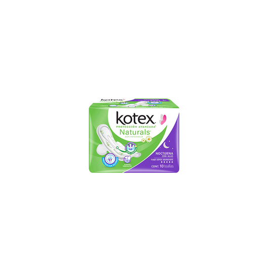 T.S. KOTEX NATURALS S/ALAS 10 S