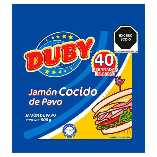 JAMON COCIDO PAVO DUBY PQTE 500