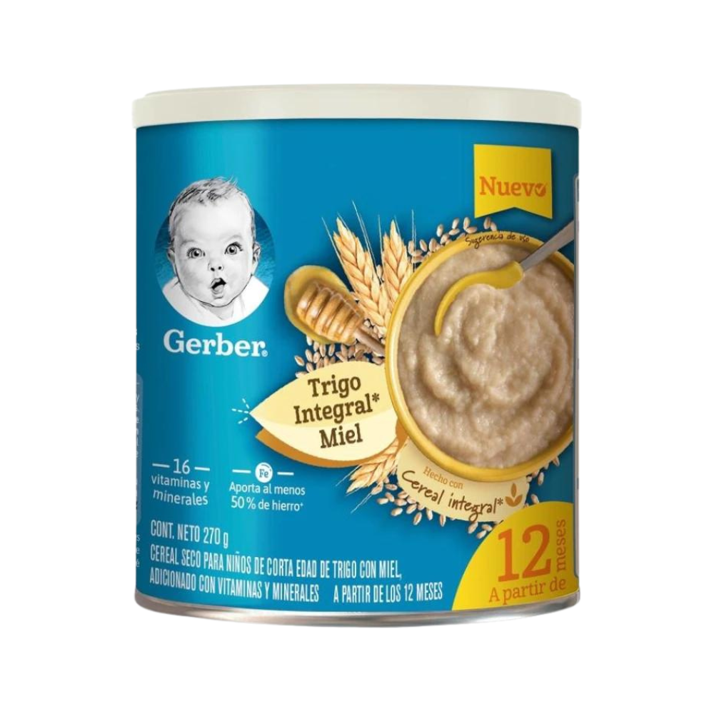 GERBER CER. F4 TRIGO INT. MIEL (LATA) 270