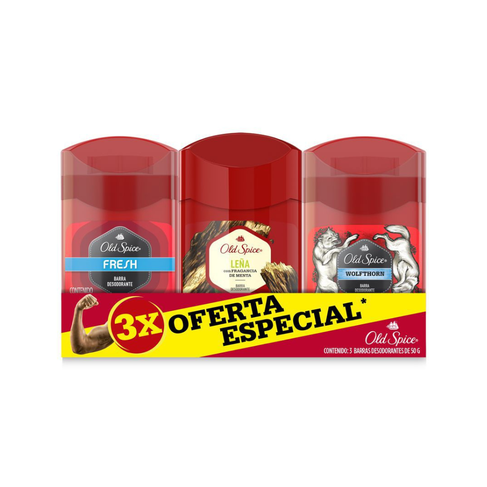 DES. OLD SPICE ST BAR MIXED 3 PACK  4 S