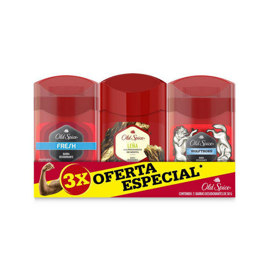 DES. OLD SPICE ST BAR MIXED 3 PACK  4 S