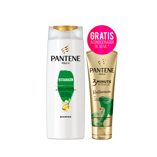 SH. PANTENE .400 RESTAURACION + ACOND. .90