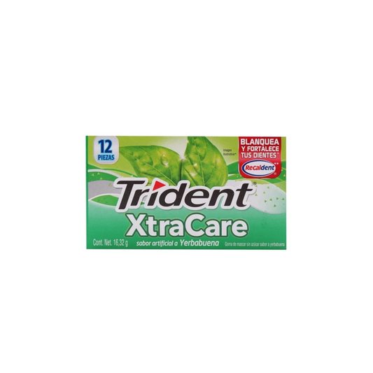 D CHICLE TRIDENT XTRACARE YERBABUENA