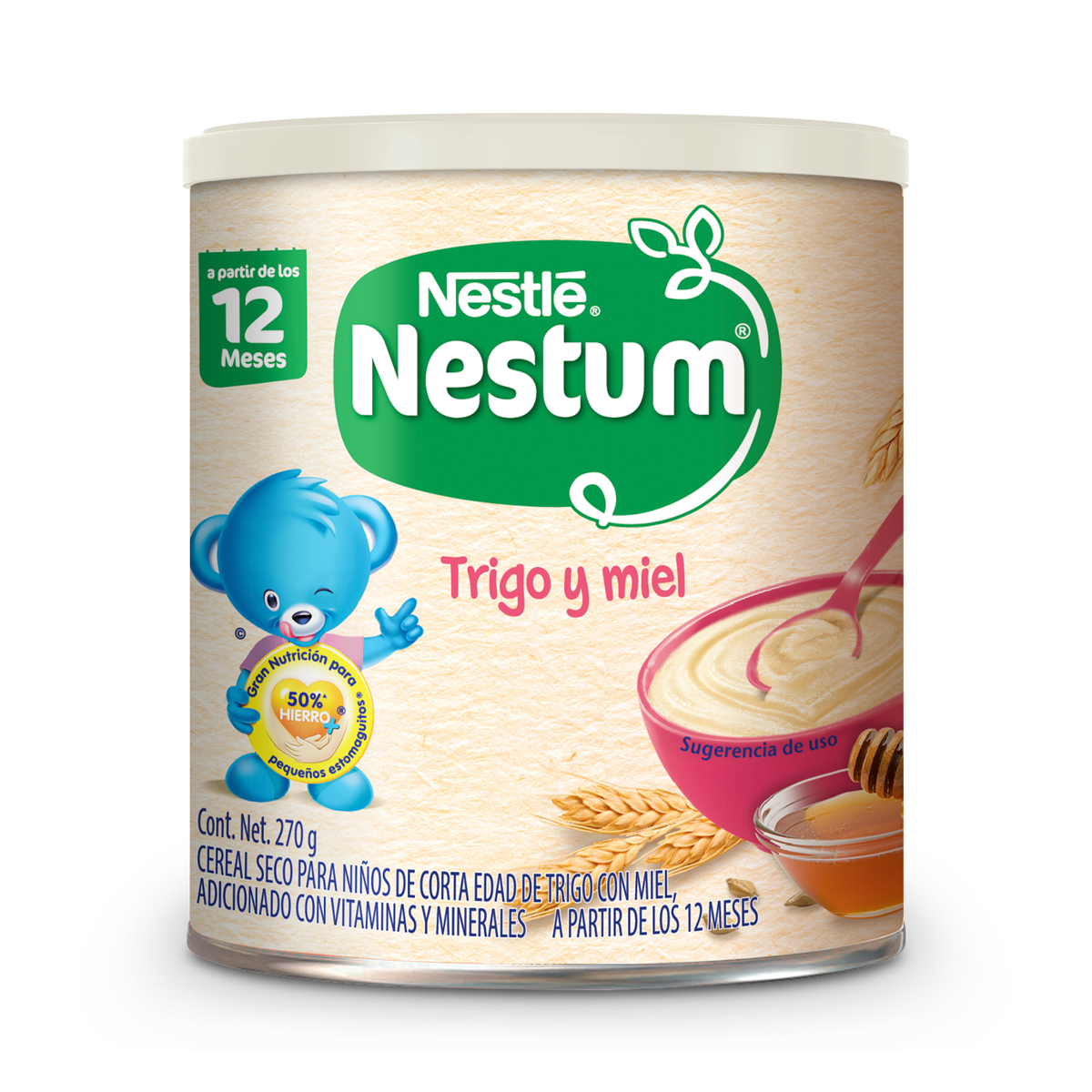 Cereal Infantil Nestum Etapa 4 Trigo con Miel Lata 270g