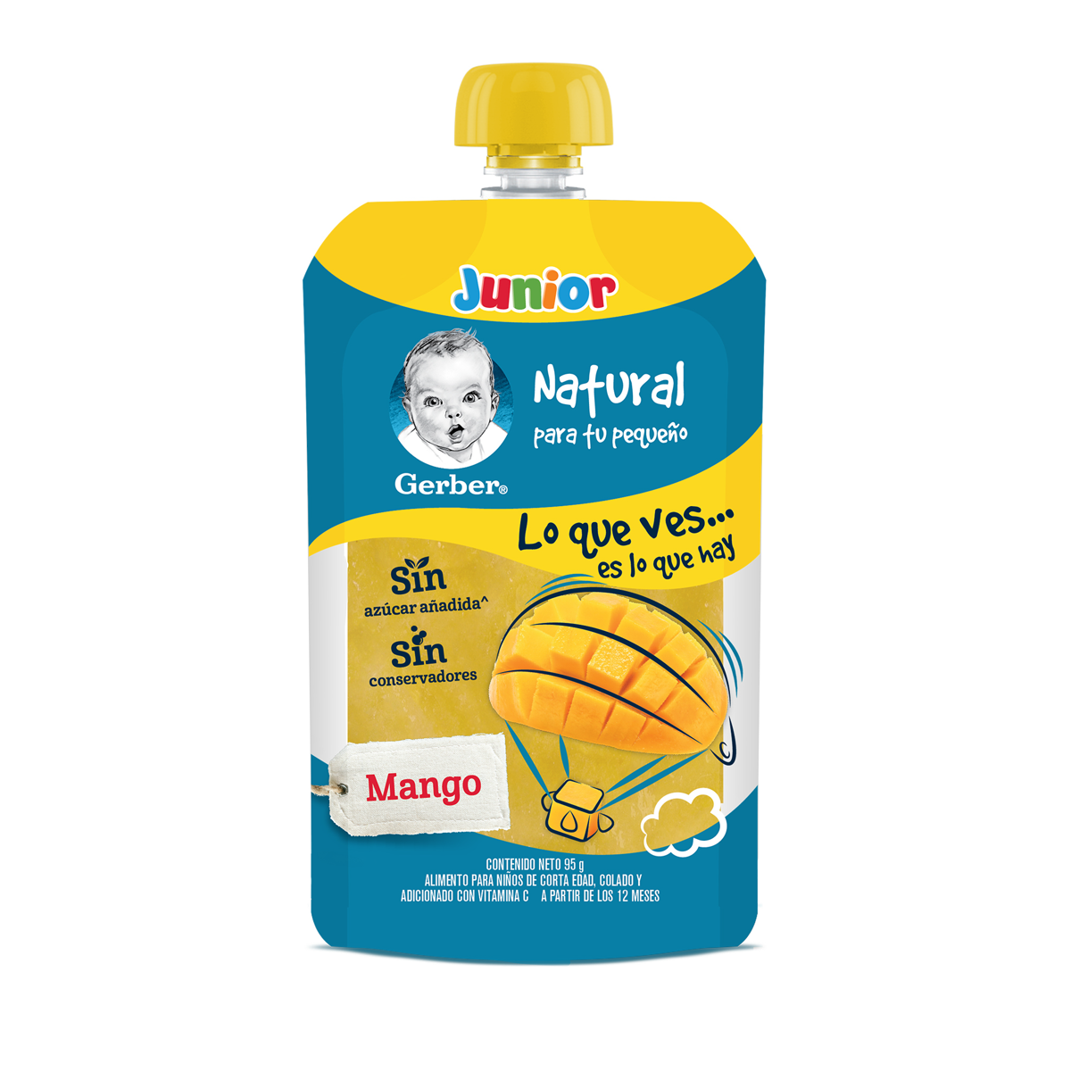 Papilla Gerber Junior Etapa 4 Mango Pouch 95g