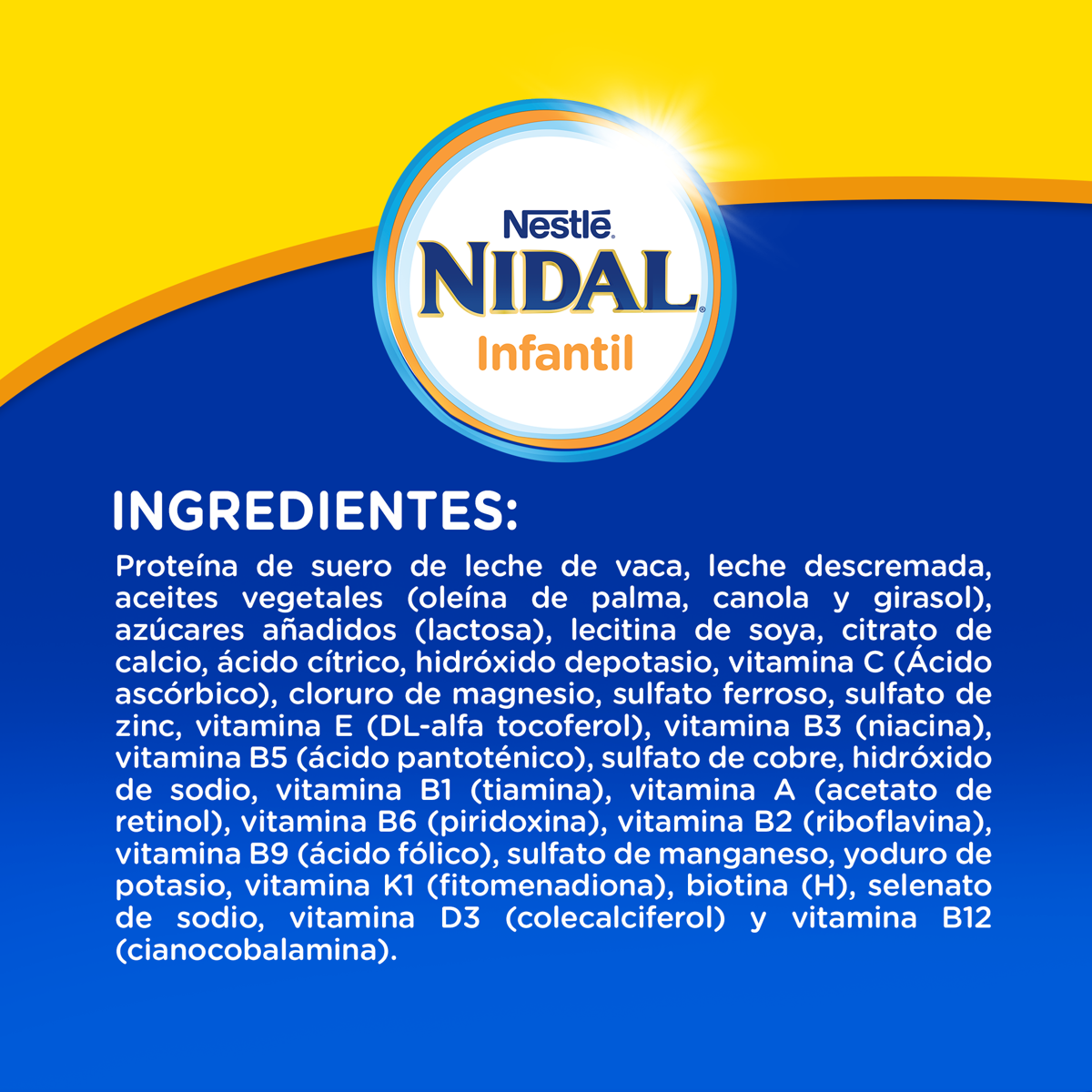 Alimento para Niños de Corta Edad Nidal Infantil Bolsa 687g