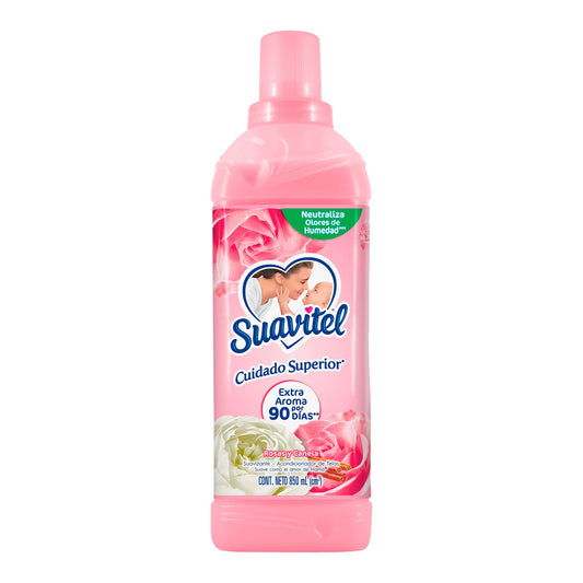 Suavizante de Telas Suavitel Cuidado Superior Rosas y Canela 850 ml