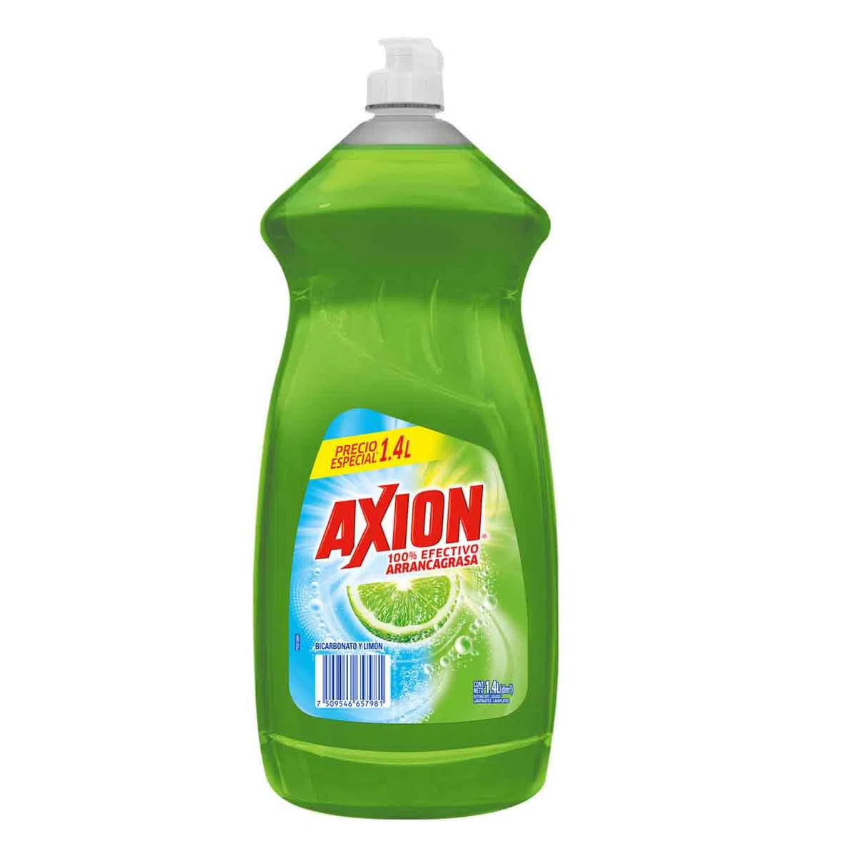 Lavatrastes Axion Bicarbonato y Limón Líquido 1.4 l