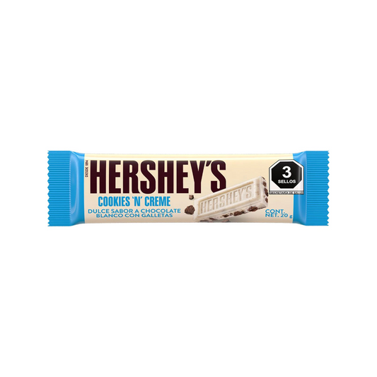 CHOCOLATE HERSHEY COOKIES & CREAM 20 GRS 12 S