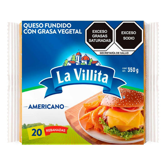 QUESO AMERICANO REBANADAS LA VILLITA 175